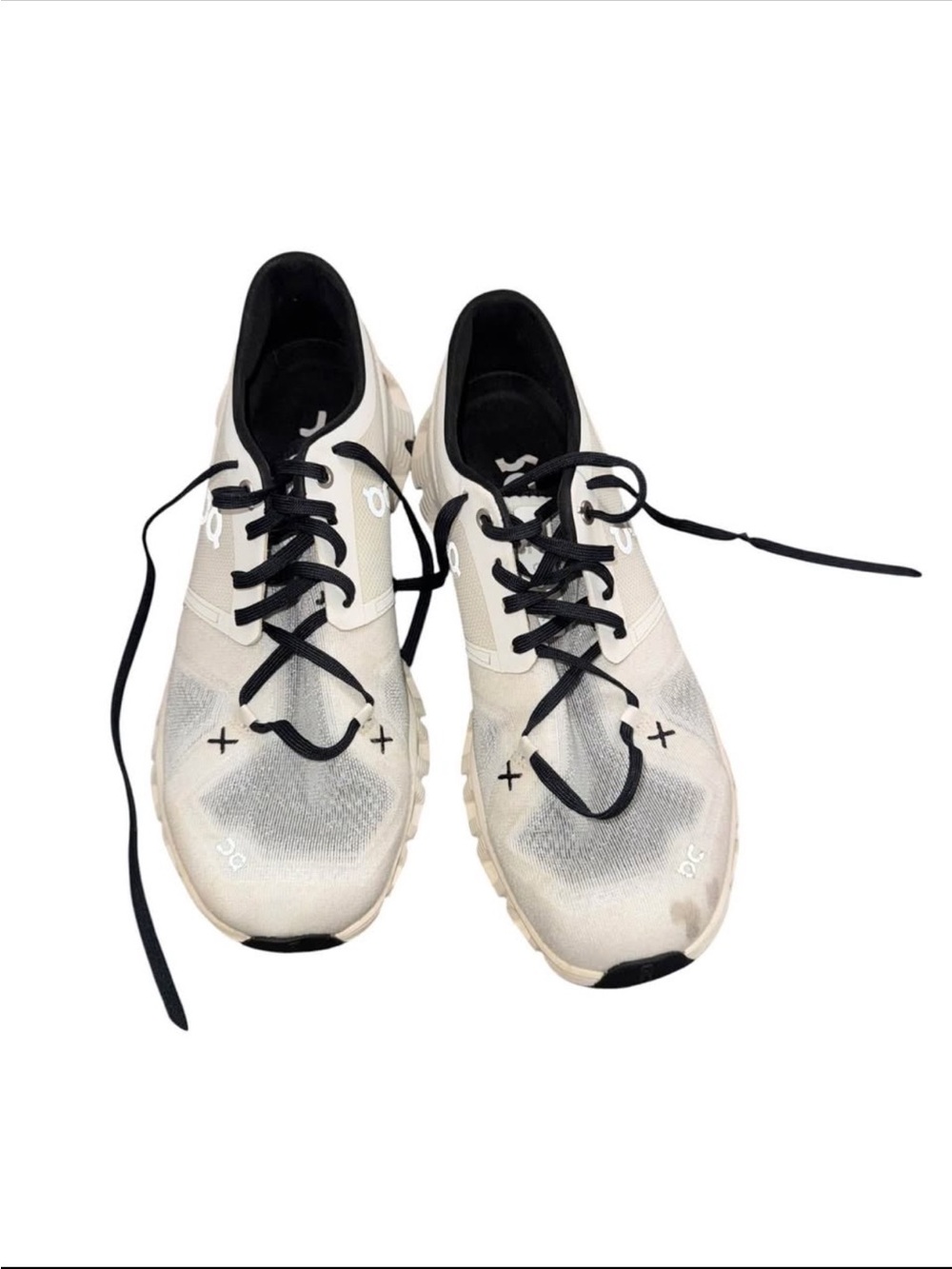 On Running Black Running Shoes with White Label Detail